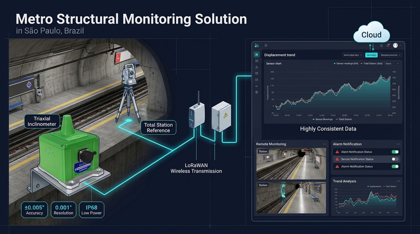 Metro Structural Monitoring at São Joaquim Subway Station, São Paulo