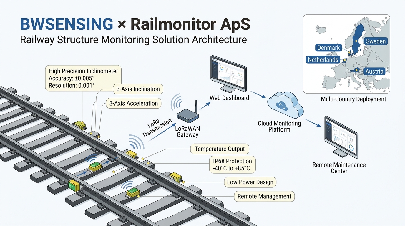 BWSENSING × Railmonitor ApS: Precision Rail Structure Monitoring Across Europe